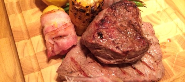 Rumpsteak grillen im Winter