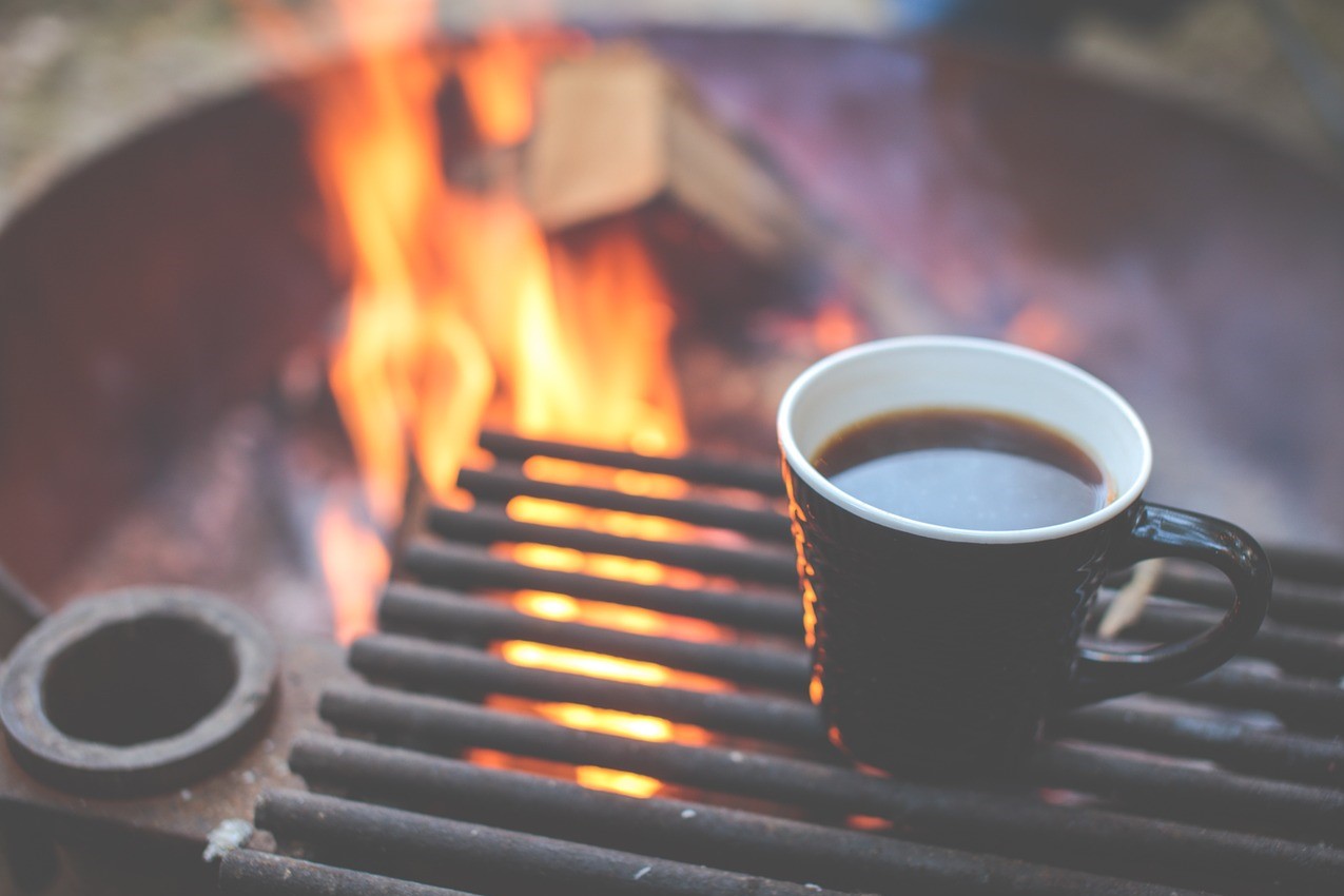 Kaffee auf dem Grill